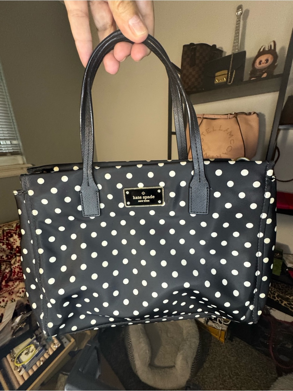 kate spade Black and White Polka Dot Tote